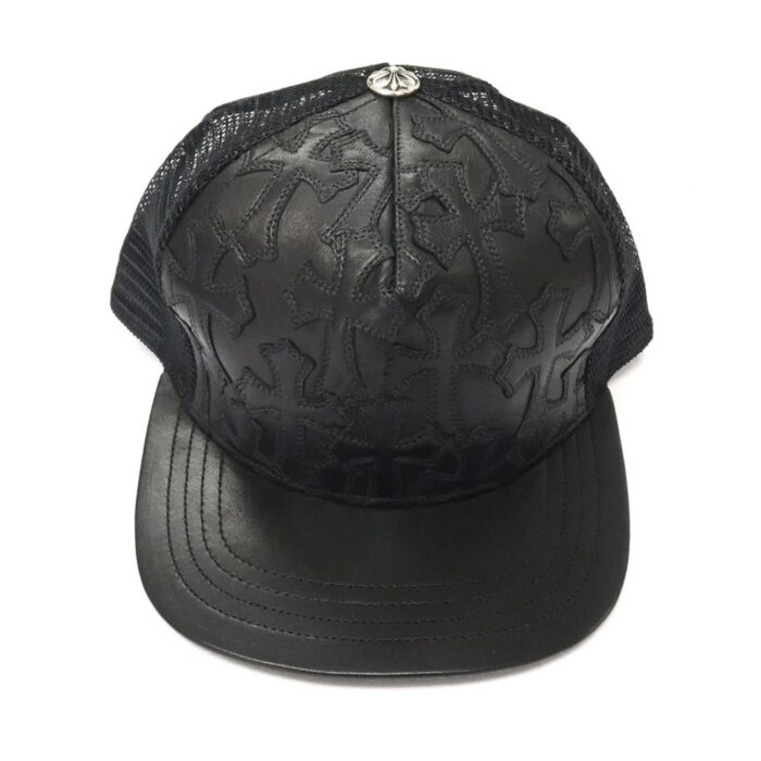 Chrome Hearts Leather Stitched Trucker Hat